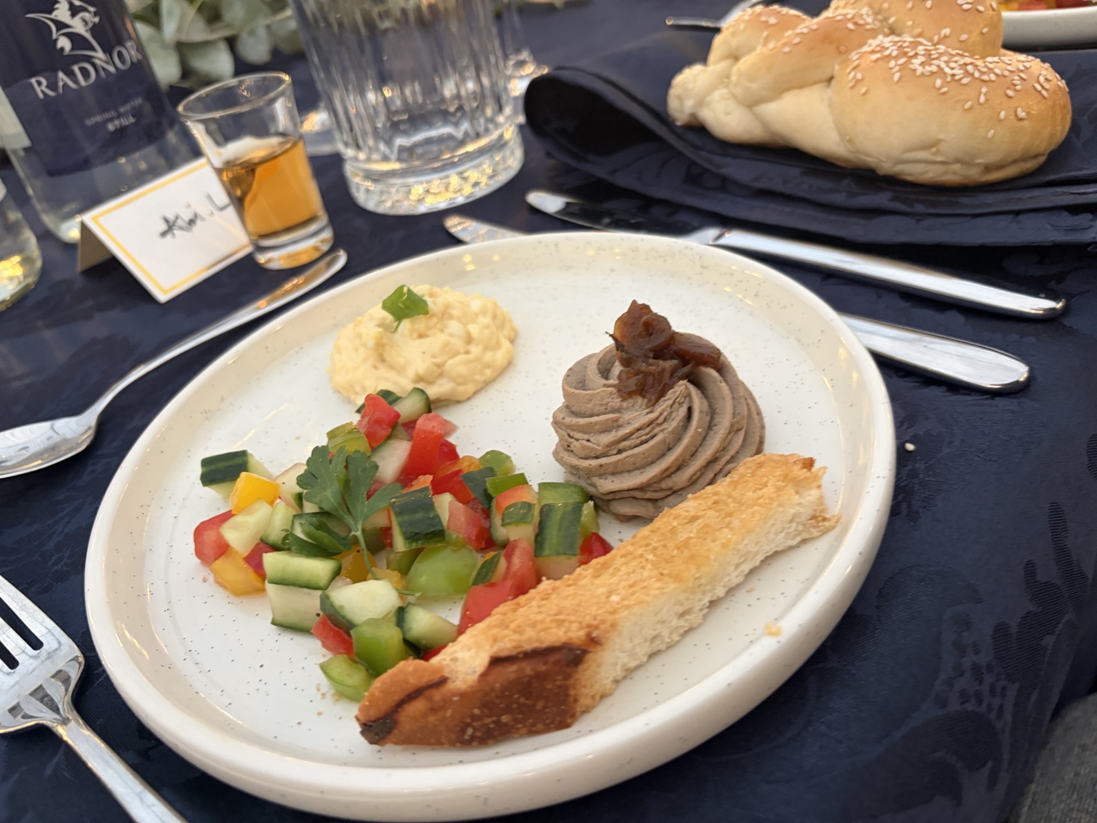 Plated starter at a private event